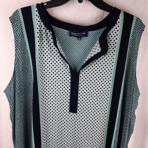 Jones New York Geometric Sleeveless Top - Picture 4 of 8